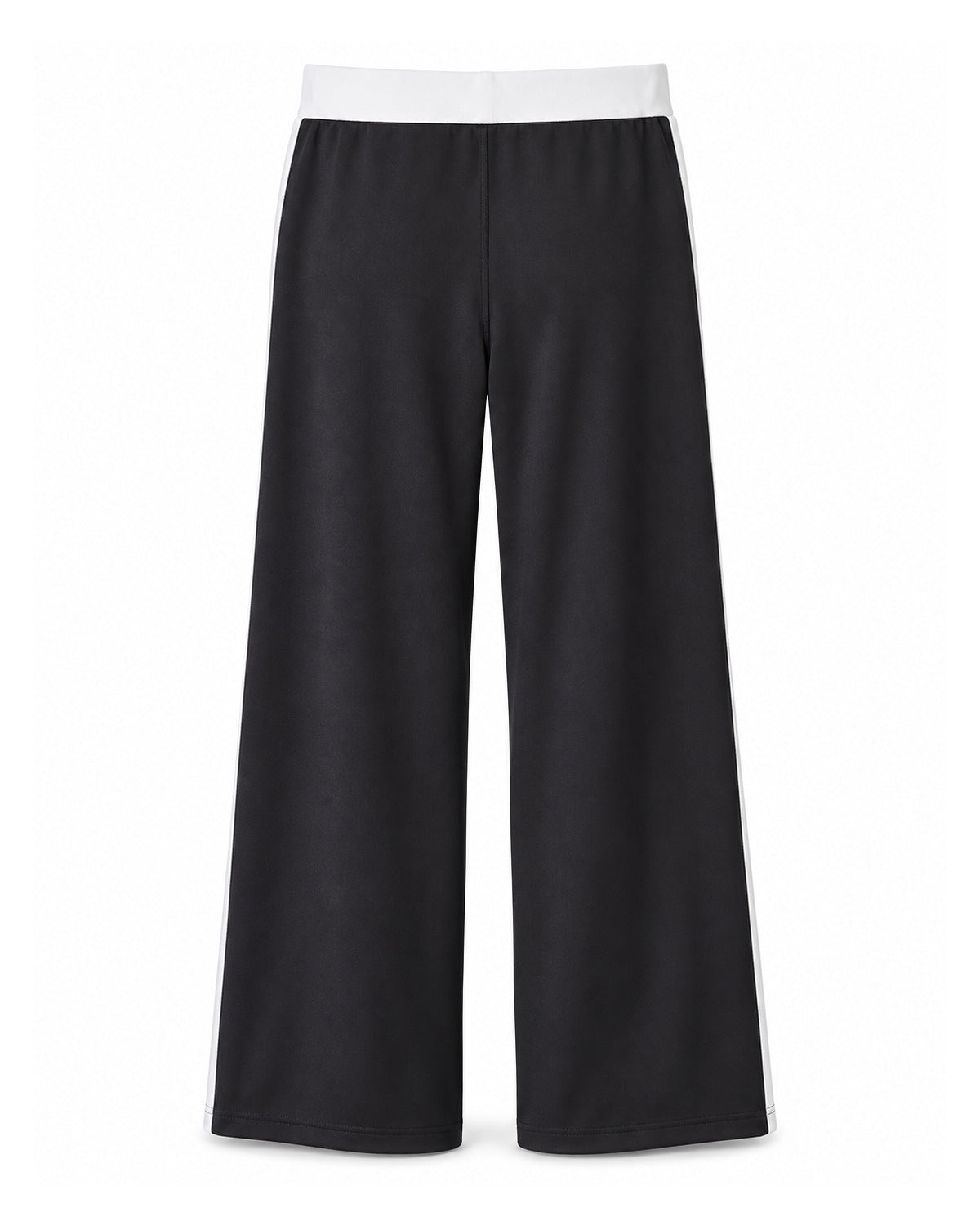 Siyah Beyaz Şeritli Geniş Paça Pantolon